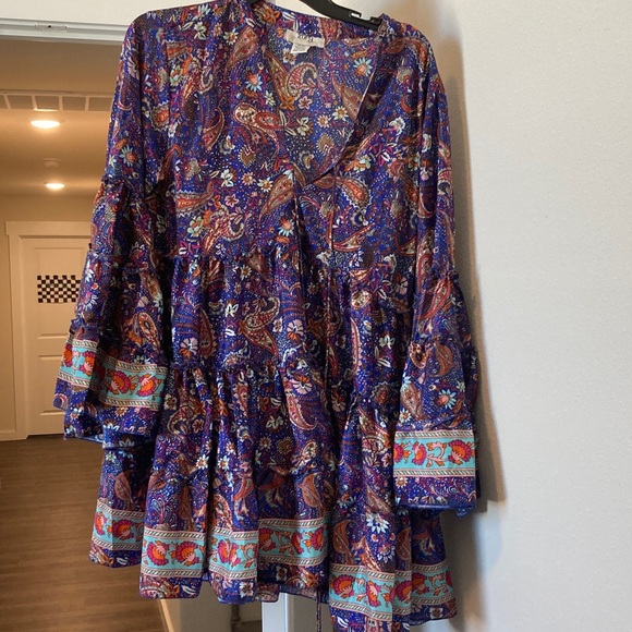 Zury Floral Paisley Mini Dress - Multicolor - Picture 6 of 6